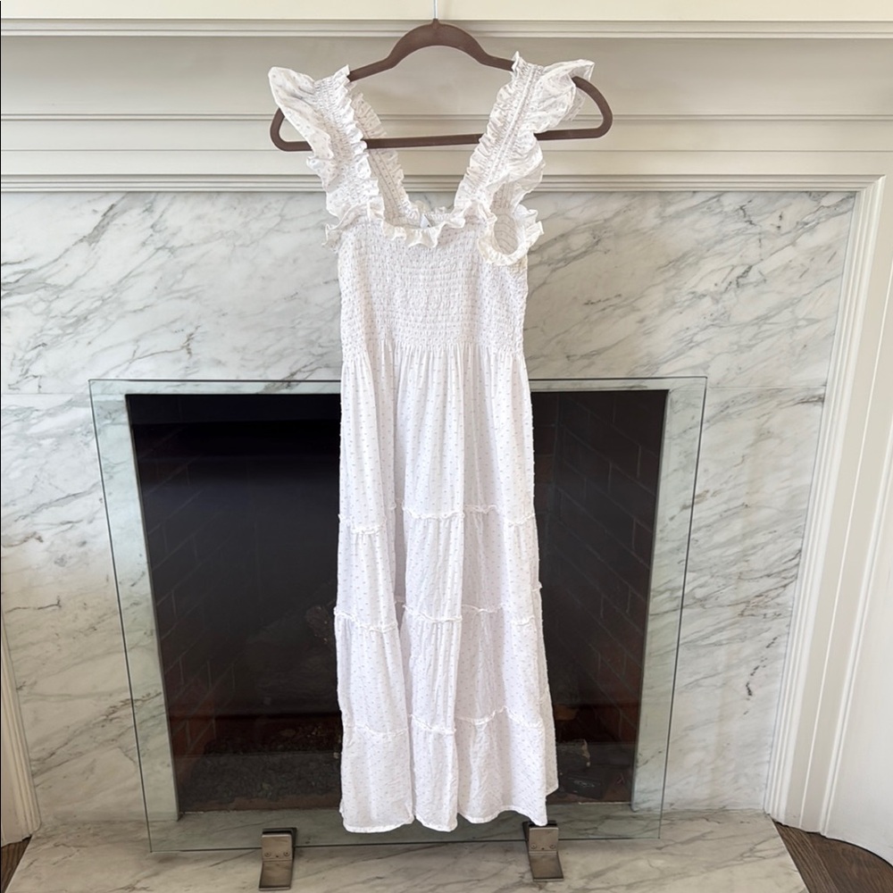 Hill House Ellie Nap Dress in pink Swiss dot